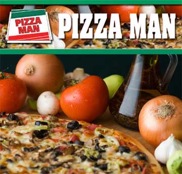 Pizza Man Blaine MN Logo